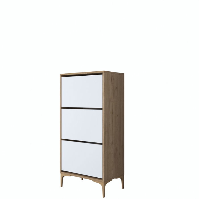 Hanah Home EB116 - 4717 Armario para Zapatos Nogal y Blanco